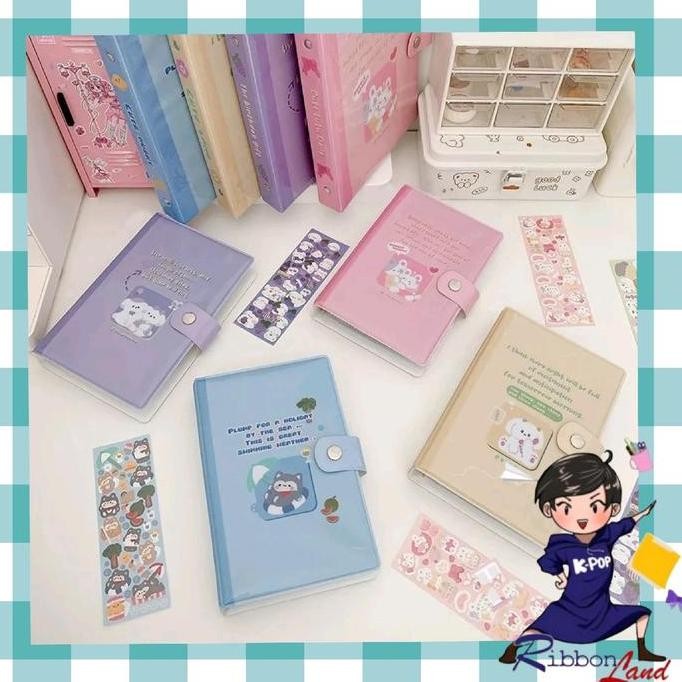 

ready stock !!! A5 Cover Binder PVC Album Doff Serenity A5 Binder 6 Ring Silver