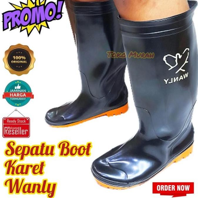 new  Sepatu Boot Murah Sepatu Bot Petani Sepatu Boots Tahan Air Anti Slip
