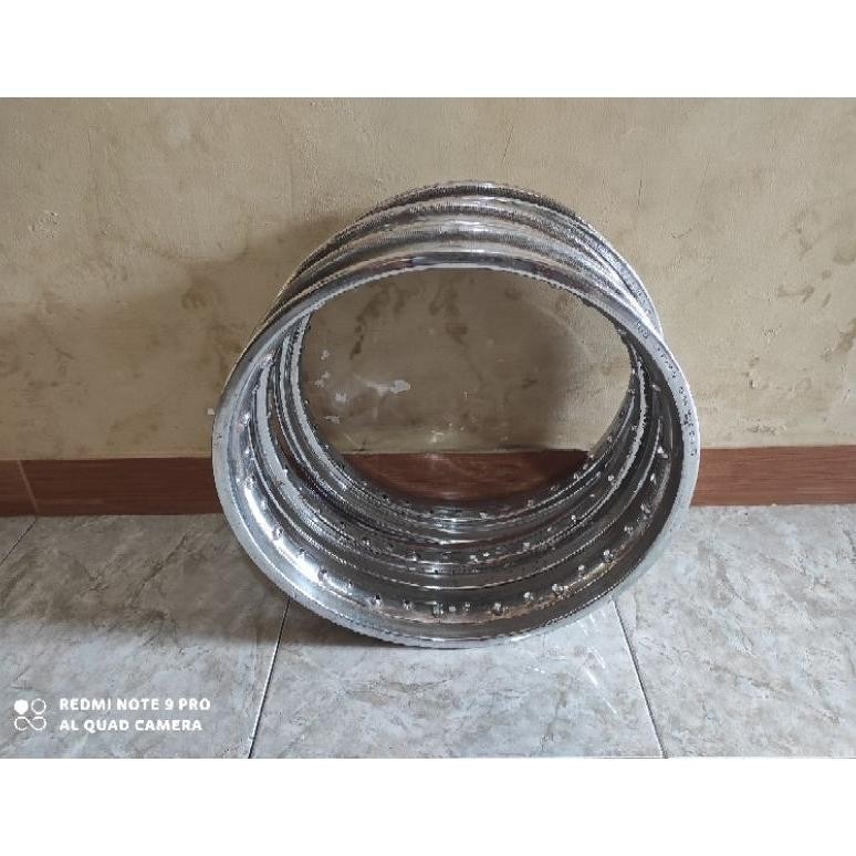 VELG PELEK DID BESI CHROME RING 17 {120-140-160-185-215-250} BEKAS SECOND ORIGINAL COPOTAN BAHAN RES