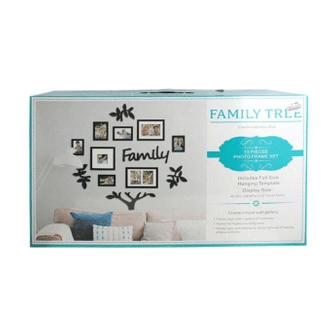 ready stock  Frame set pigura figura bingkai foto family tree 13 pcs hitam