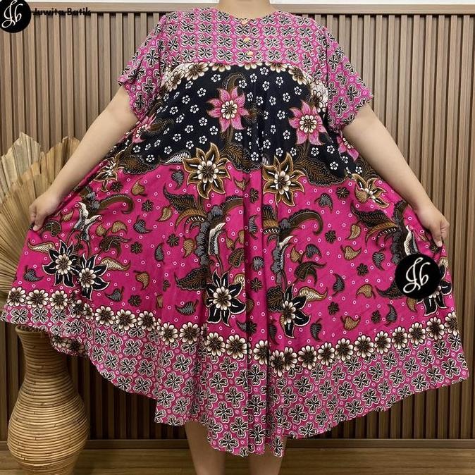 baru Juwita Batik - Daster Payung Jumbo XXXL LD 130 Motif Bunga Mekar Seri Warna Terbaru 2024