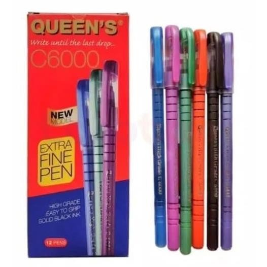 

Promo - Pulpen Faster Queen C6000 Tinta Hitam Isi 12Pcs