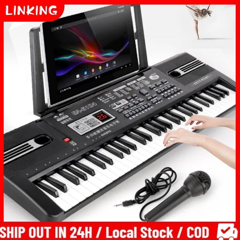 24 Jam Kirim CODMainan Piano Mainan Anak Piano Elektronik 61 Keys Piano Anak Mainan Edukasi Mainan A