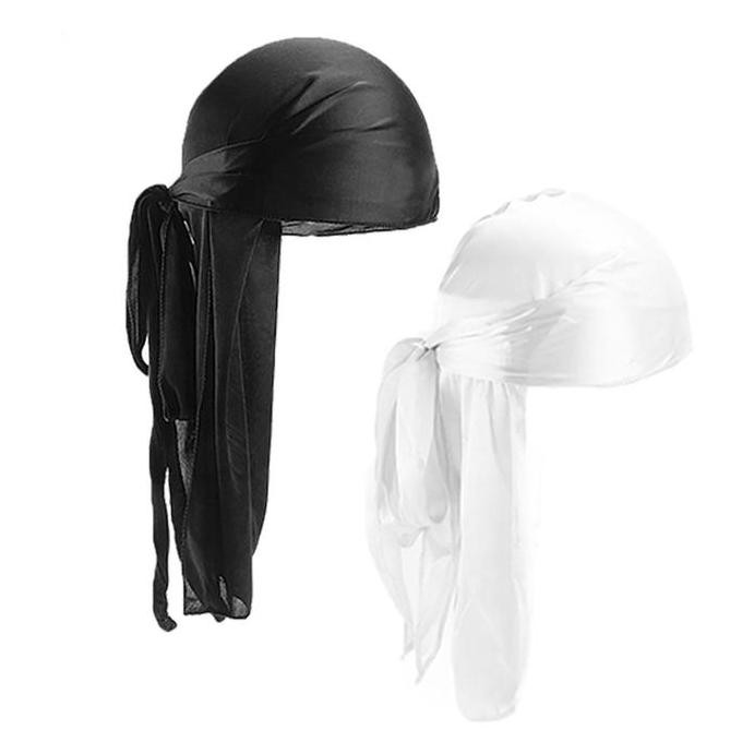 Durag Ikat Kepala Silk Durag Bandana Hip Hop Pirate Hat Bandana Aksesoris Rambut