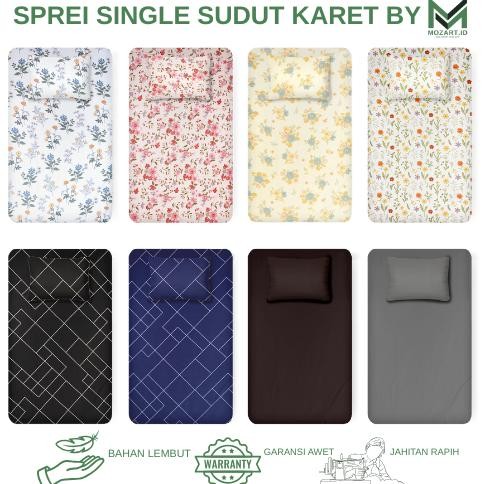Sprei seprei single sudut karet ukuran 90x200x10/20 - Sprei 90X200X10 90X200X20 90X200X25 90X200X30