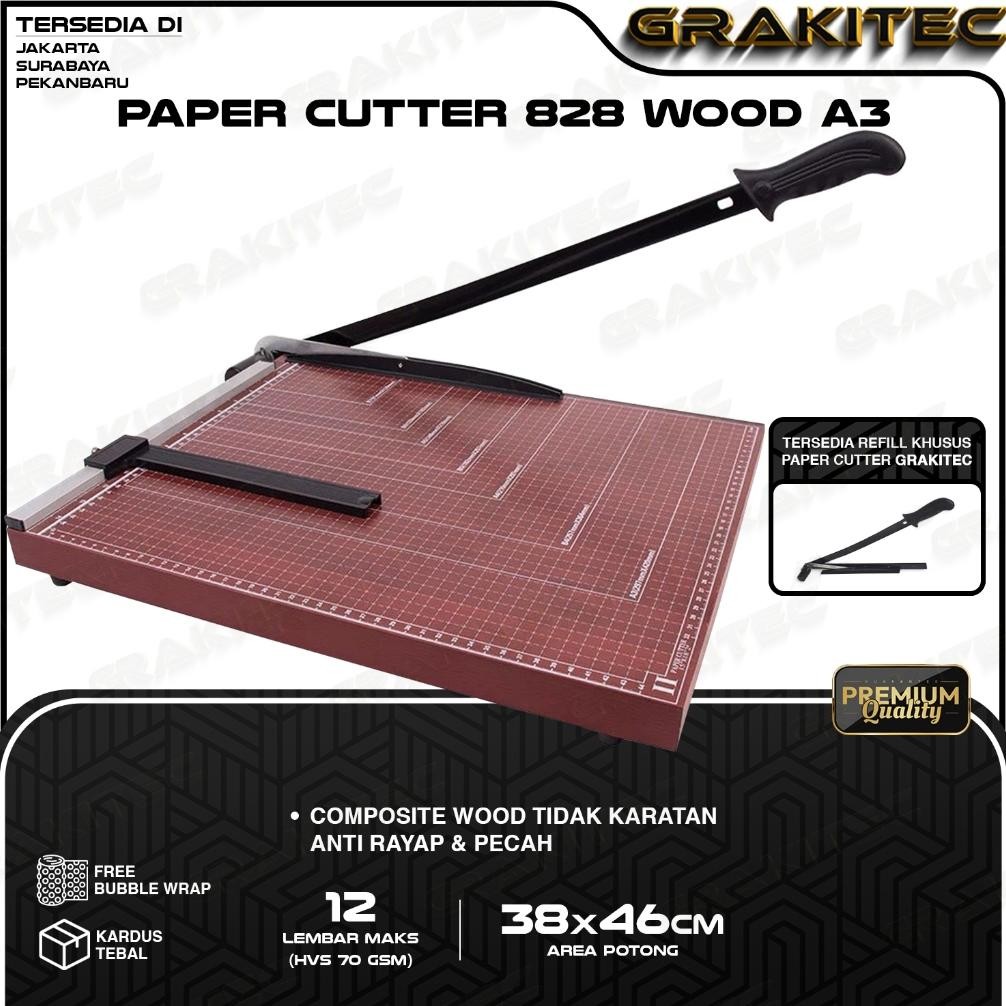 

Model Baru Paper Cutter A3 Alat Potong Kertas HVS, Sticker, Dos, PVC ID Card, Yellow Board, Art Paper, Camel, Kertas Foto A5, A4, F4, B4