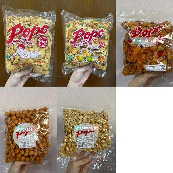 

POPO MURUKU SNEK HAPPY HOUR / POPO MURUKU IKAN / POPO SHANDONG PEANUT / POPO CURRY SESAME GROUNDNUT ATOM WIJEN / POPO MURUKU IKAN SWEET & SPICY 400GR
