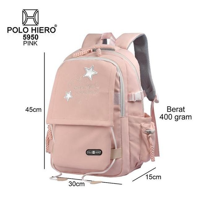 

TGS Tas Polo Hiero 5950 Tas Ransel Laptop Anak Sekolah Perempuan