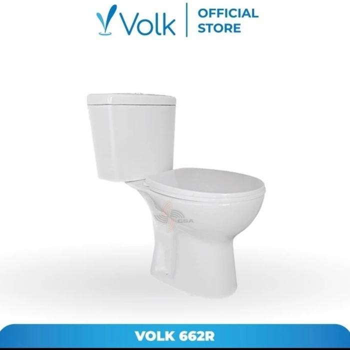 Kloset Duduk Volk 662R + Free Jet Shower / Kloset Duduk Monoblok Volk Original Dan Terpercaya