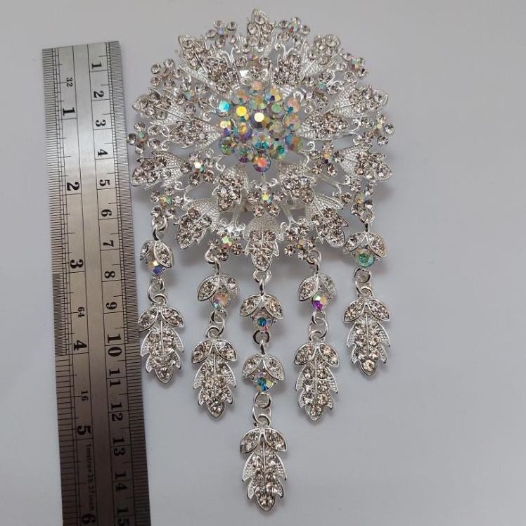 Bros Kebaya Aksess Baju Wanita Pengantin Besar Elegan Mewah Bros Kutubaru Permata