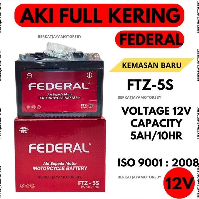 '' Aki Full Kering Gtz5S Aki Federal Nano Gel Accu Federal Ftz5S Aki Kering Kharisma Fu Vixion Vario