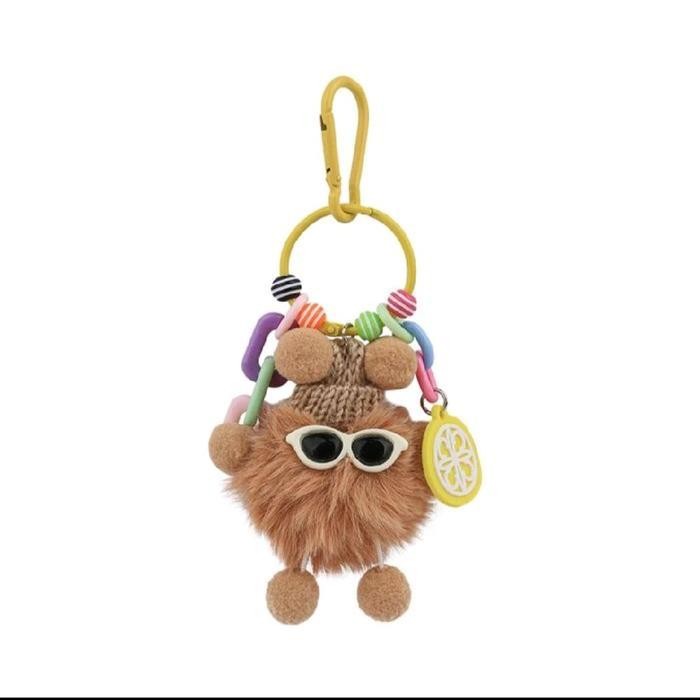 AB Les Catino Rex Pom Pom Accessories Abu dan Coklat Bag New