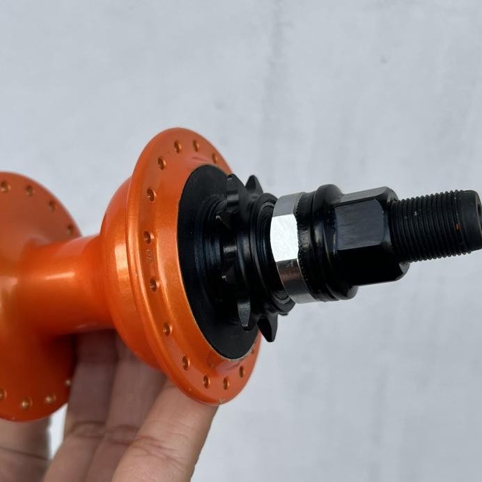 Part Sepeda Hub Bmx 36H Race 36 Hole Bearing As Besar Kecil 9T Orange Taiwan Nos