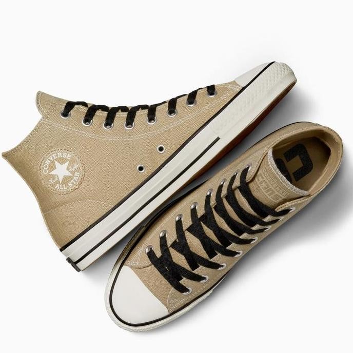 Sepatu Converse Chuck Taylor All Star Pro Hemp Hi Khaki Mens Original (Best Quality)