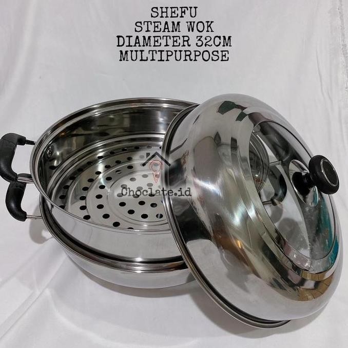 Promo Steamer Steam Wok Multipurpose Shefu 32Cm