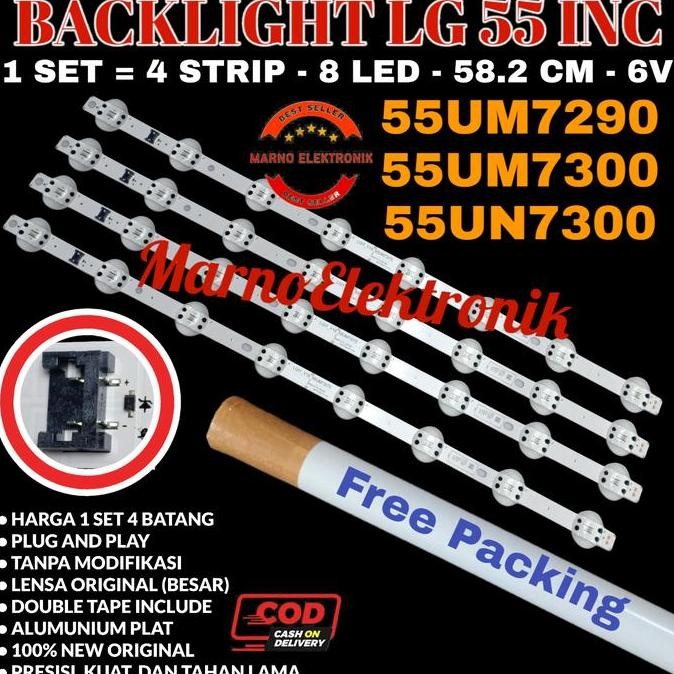 BEBAS ONGKIR - BACKLIGHT LG 55 INC 55UM  55UM7290 55UM7290PTD PTD LAMPU BL 8K 6V