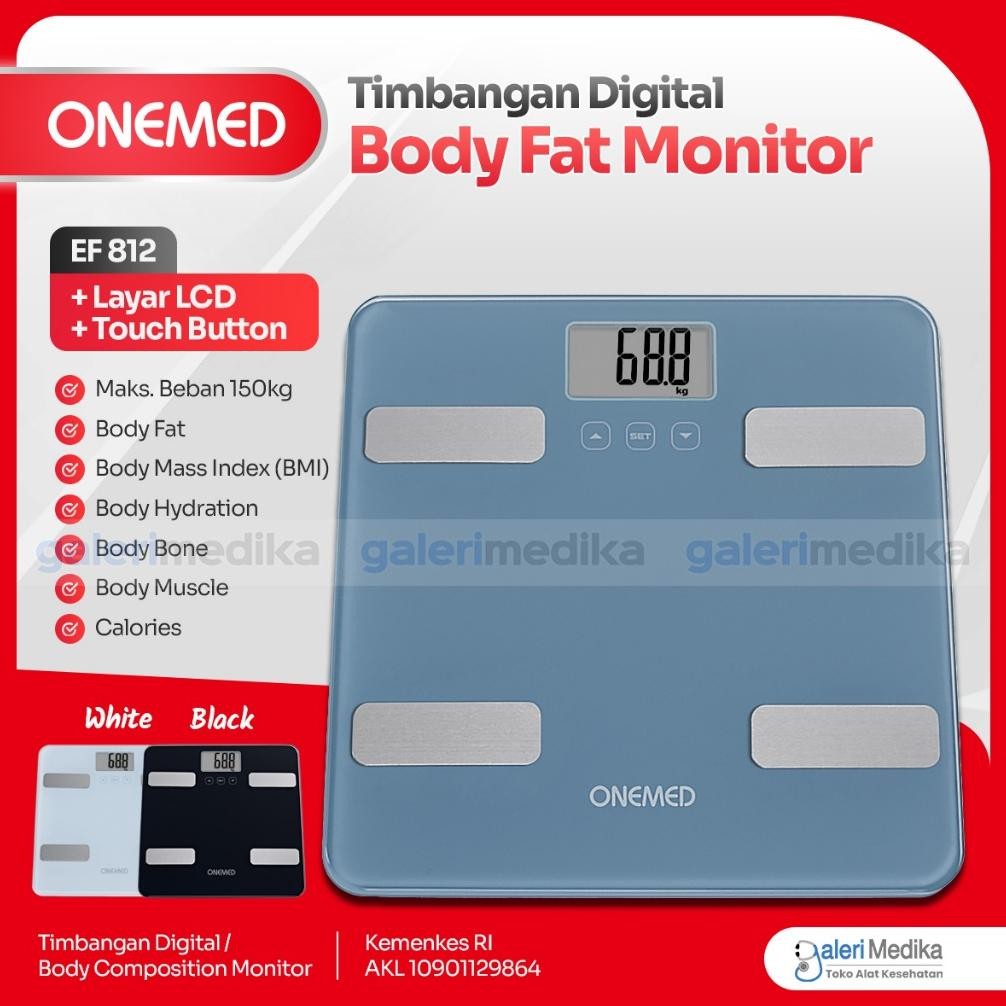 Timbangan Digital Onemed EF812 BMI, Kalori, Body Fat Monitor / Timbangan Badan BMI Onemed EF 812 / T