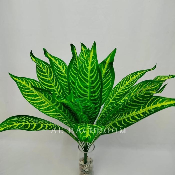 B8098 Tanaman Plastik Gelombang Cinta 18 Cabang Artificial Dekorasi