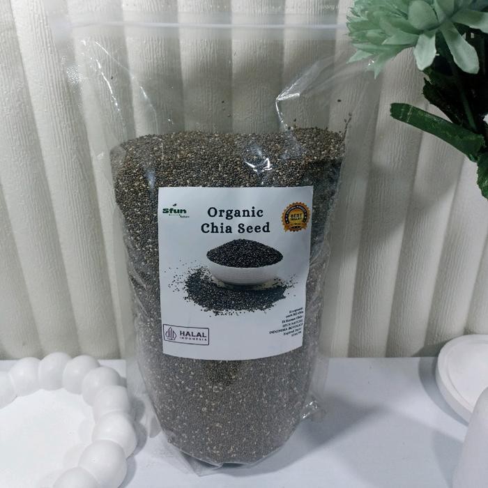 

SEDIA! Chia Seed 1kg/1.000 gram Black Chia Seed Mexico - Chia Hitam bahan gluten Masakan Wijen Sesame Ori!!