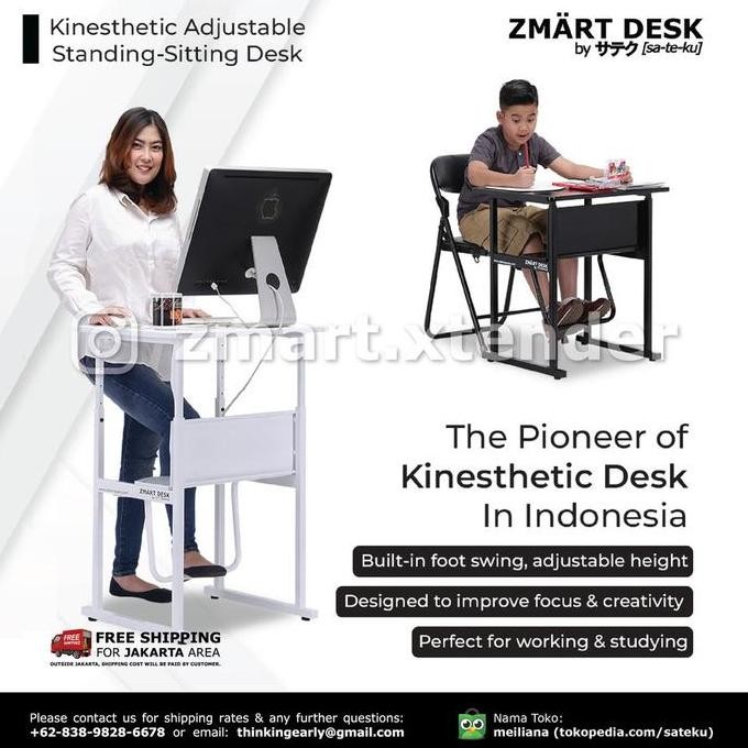 ZMART DESK (Adjustable Kinesthetic Sit-Stand Desk) - 607x464 mm