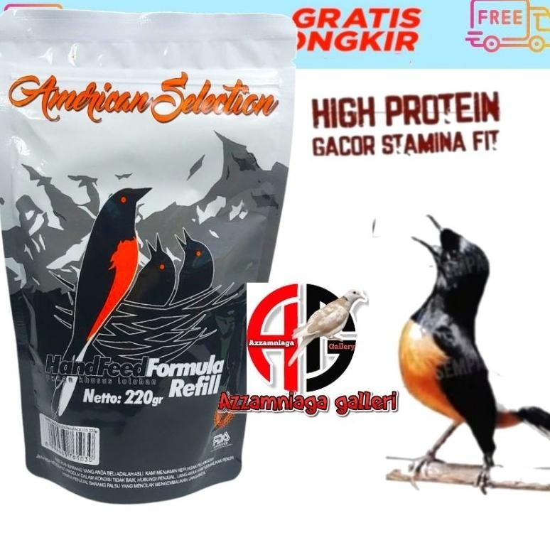 AMS AMERICAN SELECTION HAND FEED FORMULA PAKAN BURUNG MURAI PAKAN LOLOHAN BURUNG MURAI DiM