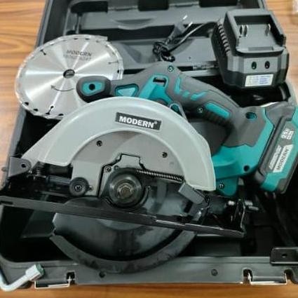 Mesin Circular Saw Cordless Modern M-60 Msn Potong Kayu Baterai Modern Kualitas Terbaik Harga Termur