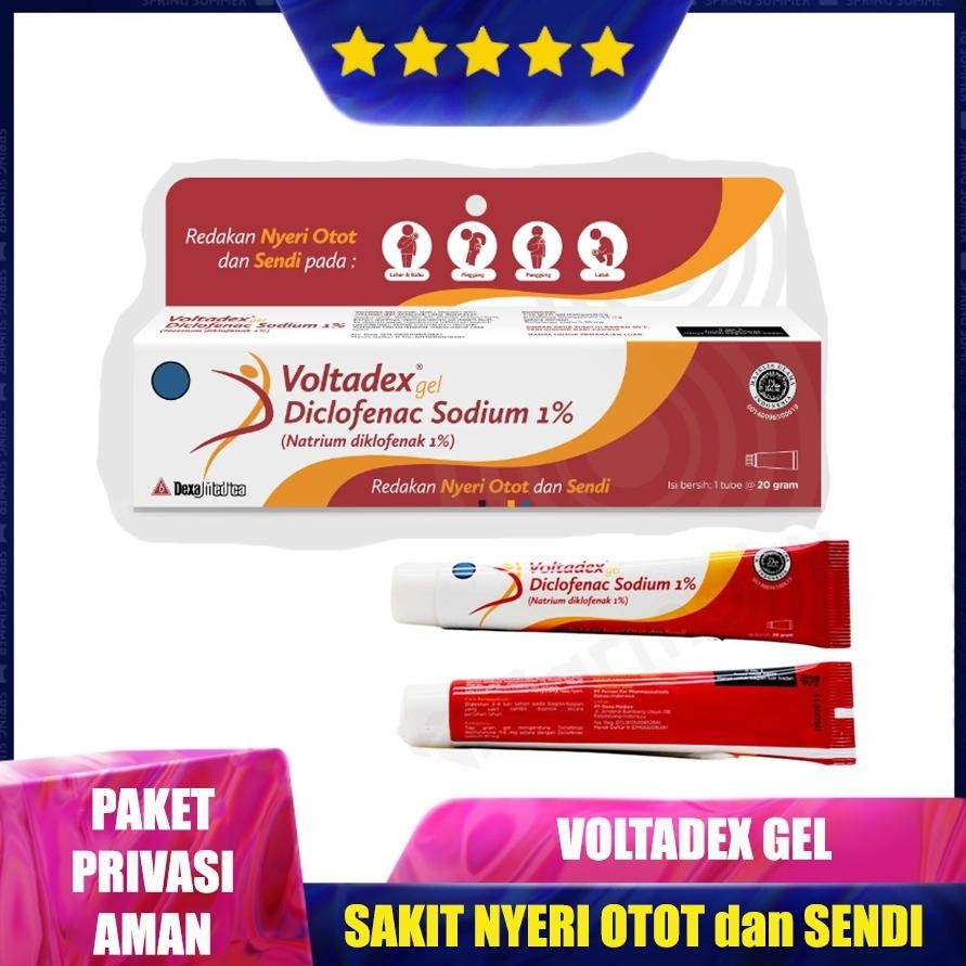 Voltadex Gel 20gr Tab Obat Oles Salep Krim Untuk Terkilir, Trauma Tendon, Ligamen, Sakit Nyeri Otot 