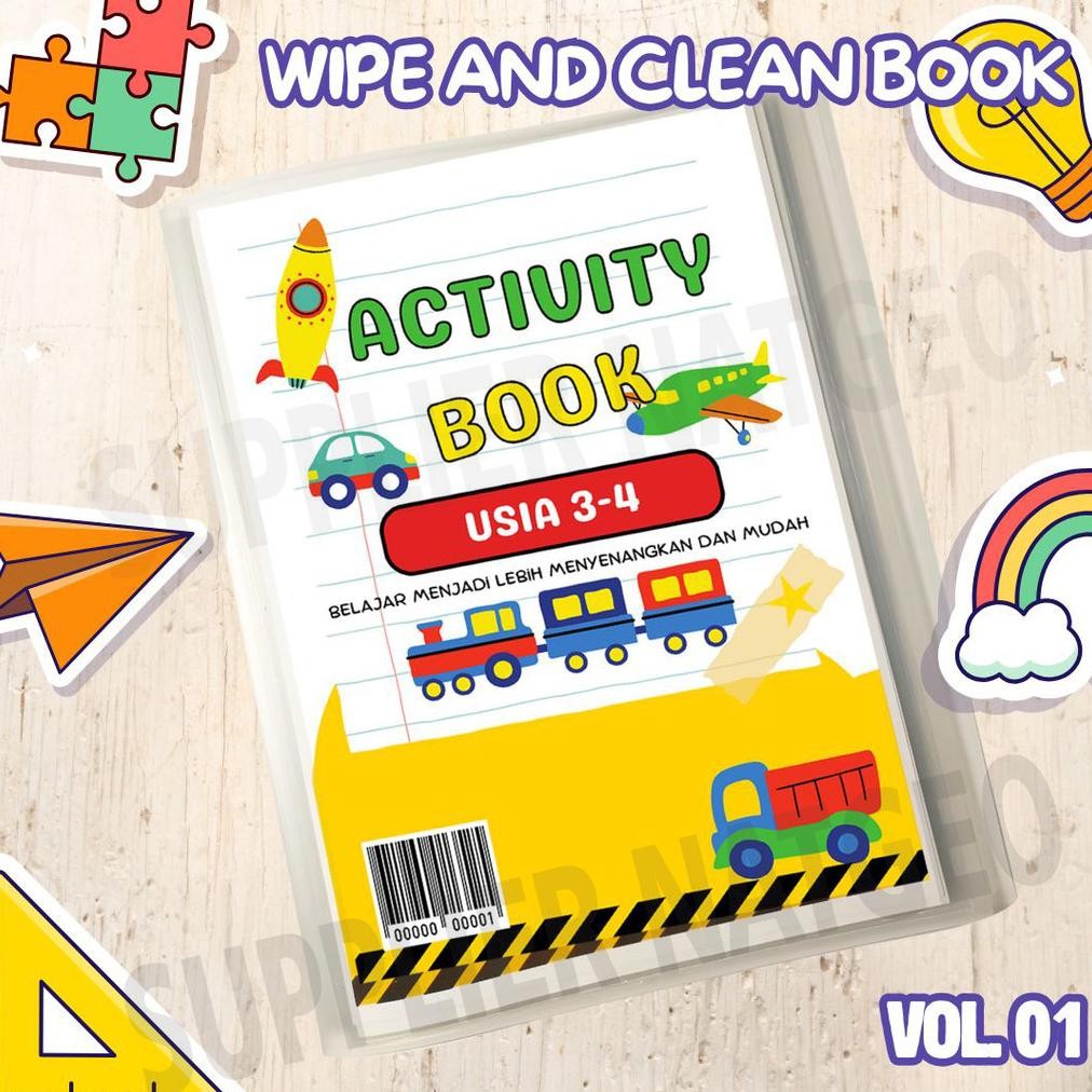 

Activity Book - Wipe & Clean - Edukasi Daily Worksheet Anak Presschool Cetak DiM