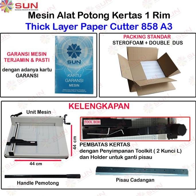 

Mesin Thick Layer Paper Cutter A3 858 - Alat Pemotong Kertas 1 Rim Kualitas Terbaik Harga Termurah