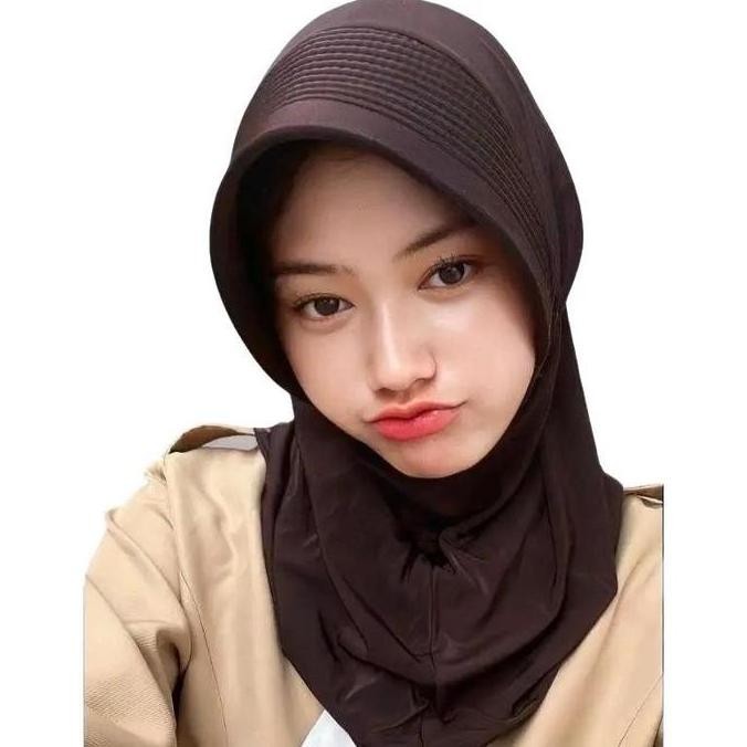 HIJAB BERGO SPORT PET TEBAL / HIJAB INSTAN SEKOLAH / BASIC MUSLIM BY AAMAIKKOTTO KERUDUNG JERSEY SPA