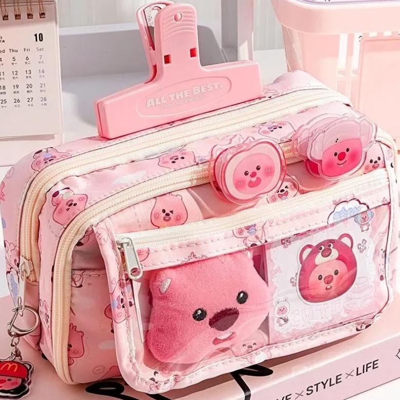 

Sa-324 Kotak Pensil Large Capacity Berang-Berang Kecil Kotak Pensil Alat Tulis Lucu Kartun Tempat Pensil Canvas Kotak Pensil Tas Sa-324