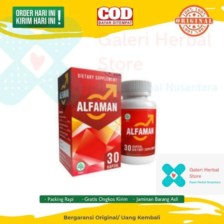 Terbaik Alfaman Asli Original suplemen pria isi 30 kapsul DiM