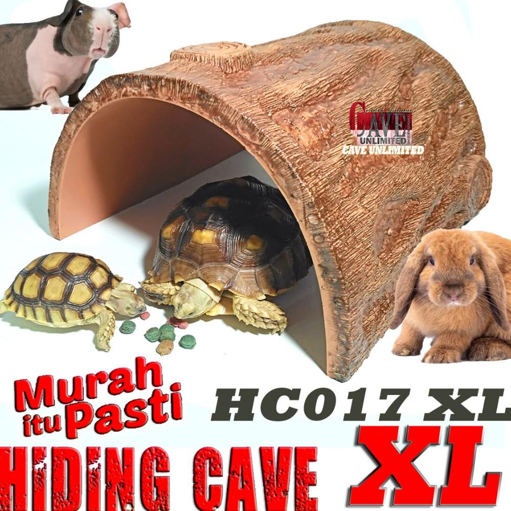HC017XL HIDINGCAVE SPOT JUMBO GOA TEMPAT SEMBUNYI REPTILE TORTOISE KURA DARAT SULCATA PARDALIS ALDAB