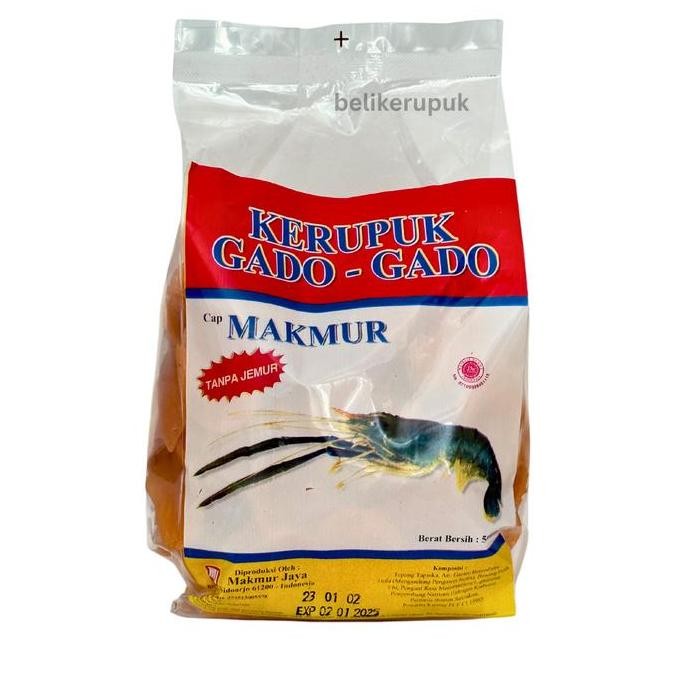 

Makmur Kerupuk Gado-Gado Mentah 500G Bawang Makanan Cemilan Food Krupuk