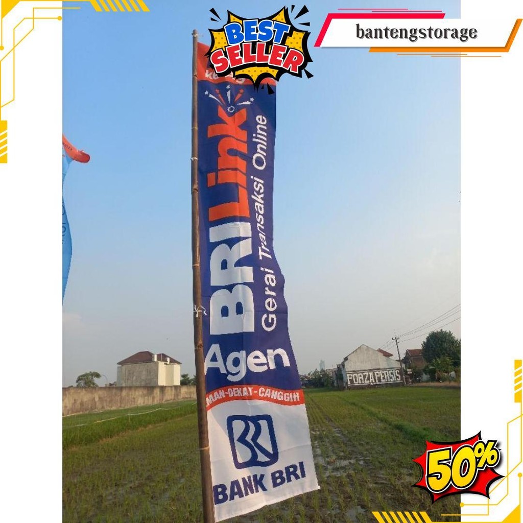 Umbul Umbul Agen Brilink Ukuran : 60 X 300Cm Cod