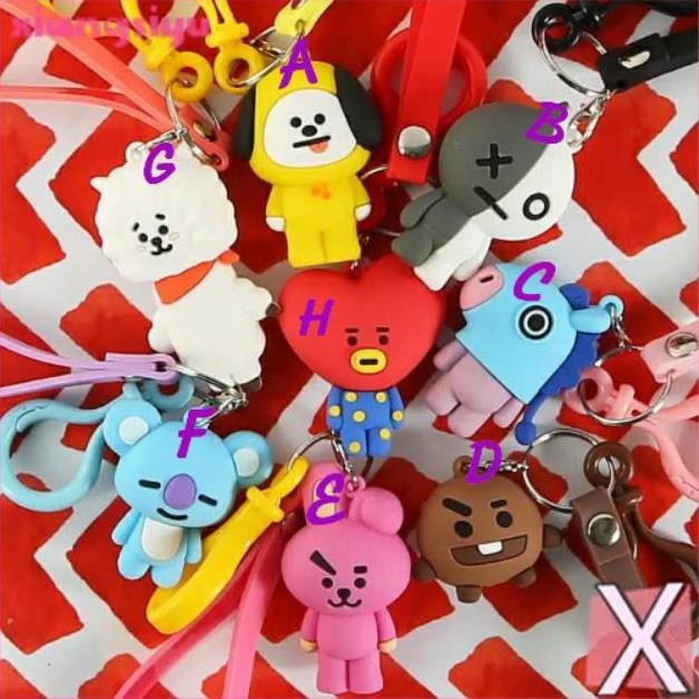 Keychain Gantungan Kunci BT21 BTS Lucu