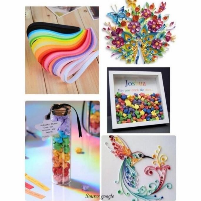 

new !!! Star Origami Paper Kertas Origami Star Bintang Warna Rainbow Art Craft