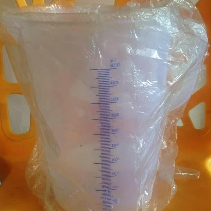 Stok Sj Gelas Takar Ukur Takaran Plastik 5 Liter Green Leaf/Measuring Jug 5Ltr