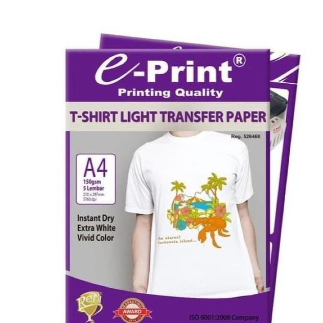 

new !!! Kertas Sablon E-print T-shirt Transfer Paper A4