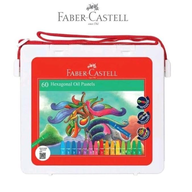 

TERLARIS - Crayon Faber Castell Hexagonal oil pastel 60 warna Stationery