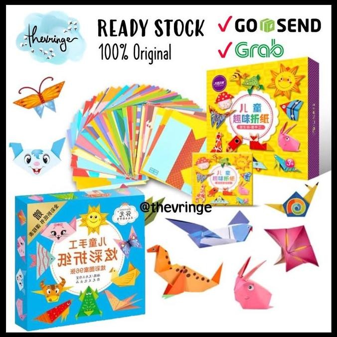 

new !!! Origami 108 lembar - 3D Kertas Seni Melipat Warna Mainan Edukasi Anak
