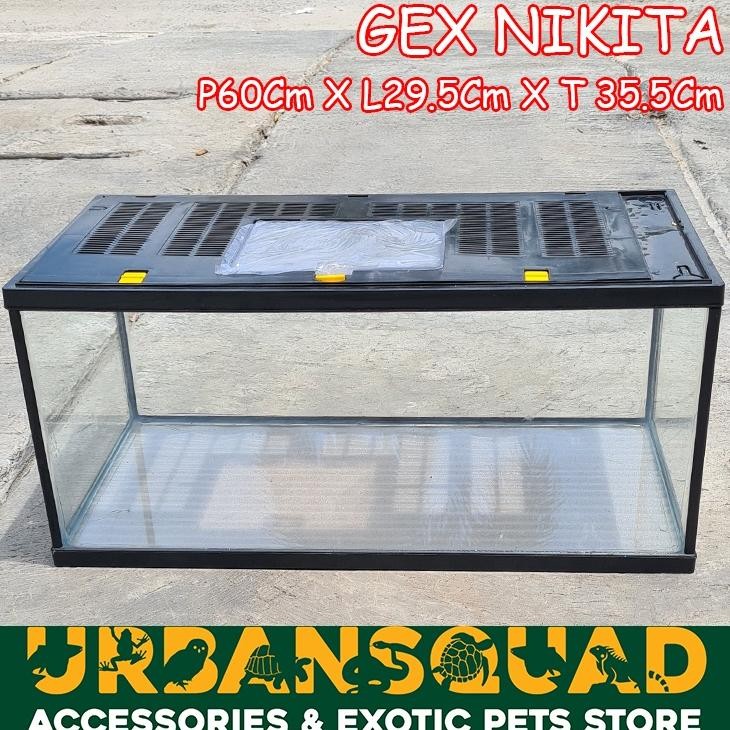 NEW GEX NIKITA P60Cm X L29.5Cm X T 35.5Cm EXOTERRA REPTIZOO AQUARIUM [terbaik][terlaris]
