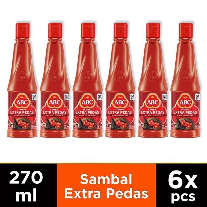 

ABC Saus Sambal Extra Pedas 270 ml - Multipack 6 pcs