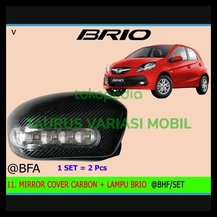 TERBARU COVER TUTUP KACA SPION MOBIL HONDA BRIO LAMPU CARBON 