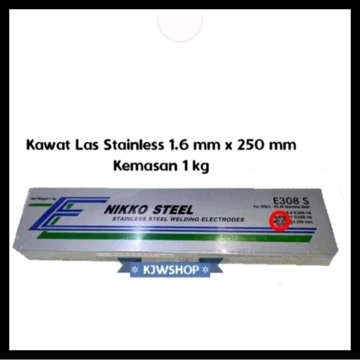 BEST DEAL KAWAT LAS STAINLESS STEEL NIKKO STEEL 1.6MM X 250MM KAWAT LAS STAINLESS 1.6MM NIKKO STEEL 