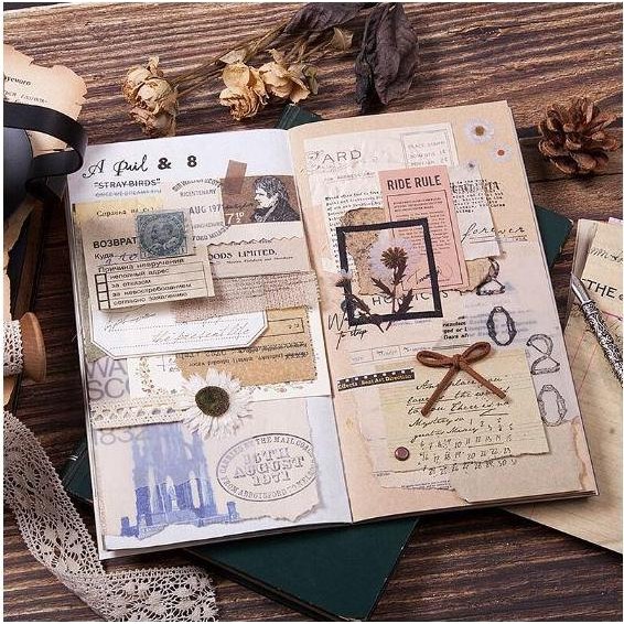 

new !!! Scrapbook Paper Pack - Antique Paper Series (60pcs)