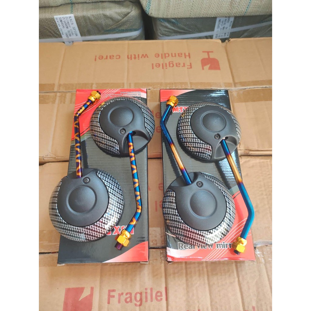 RPM Spion Scoopy New Karbon Gagang Twotone Dan Blue X - Spion Variasi Semua Honda Model Scoopy New K