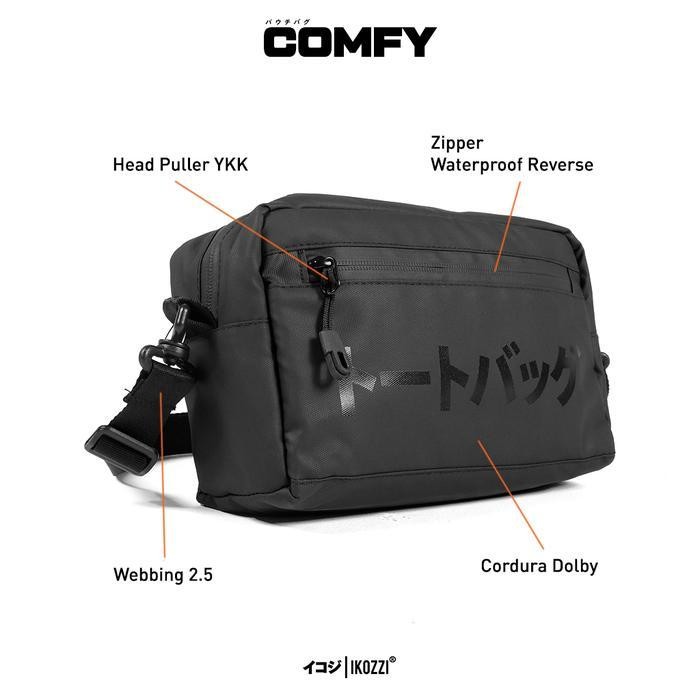 TS Ikozzi Tas Pria Comfy Handbag Pria Pouch Bag Cowok Tas Selempang & Genggam Clutch Bag Hitam Water