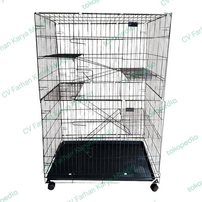 Kandang kucing kelinci tingkat 4 XXL