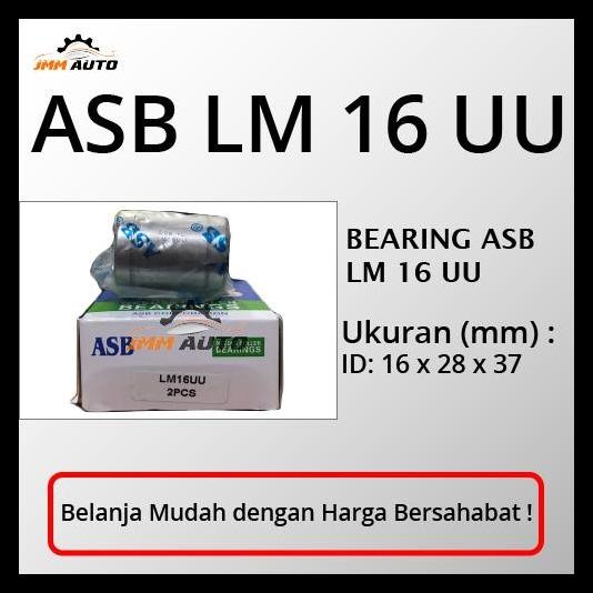 TERBARU BEARING ASB LM 16UU LINEAR BEARING / LM16UU LINEAR BUSHING ASB BUSHING